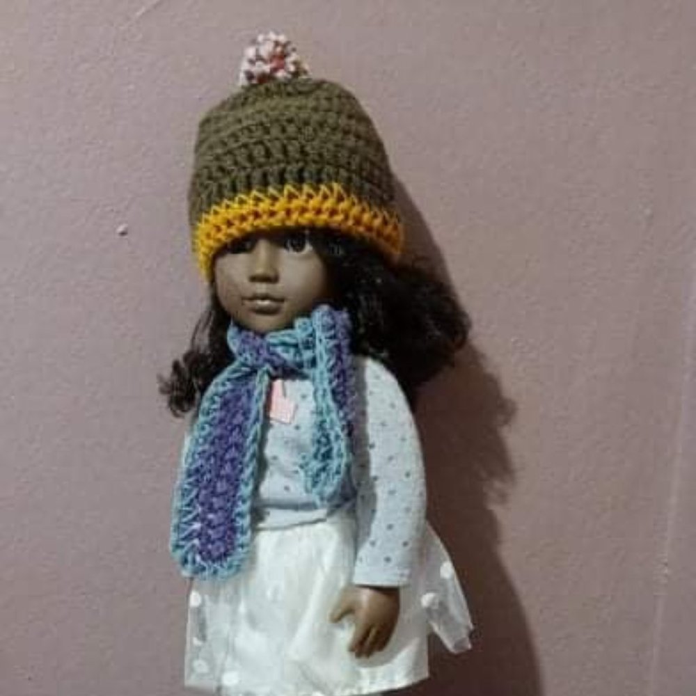 Doll crochet hat